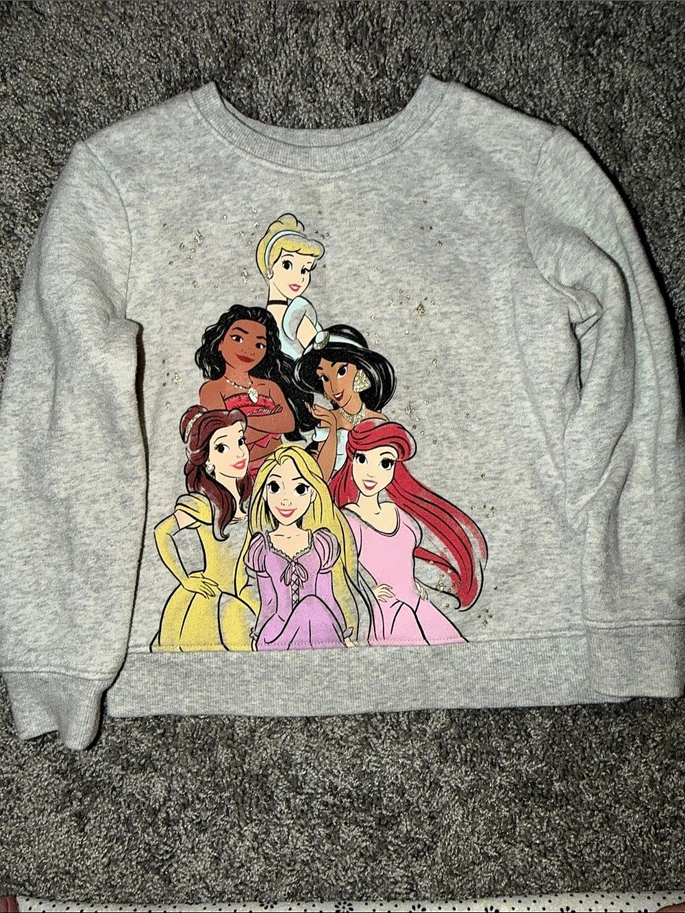 Disney Princess sweatshirt Girls 4T Gray